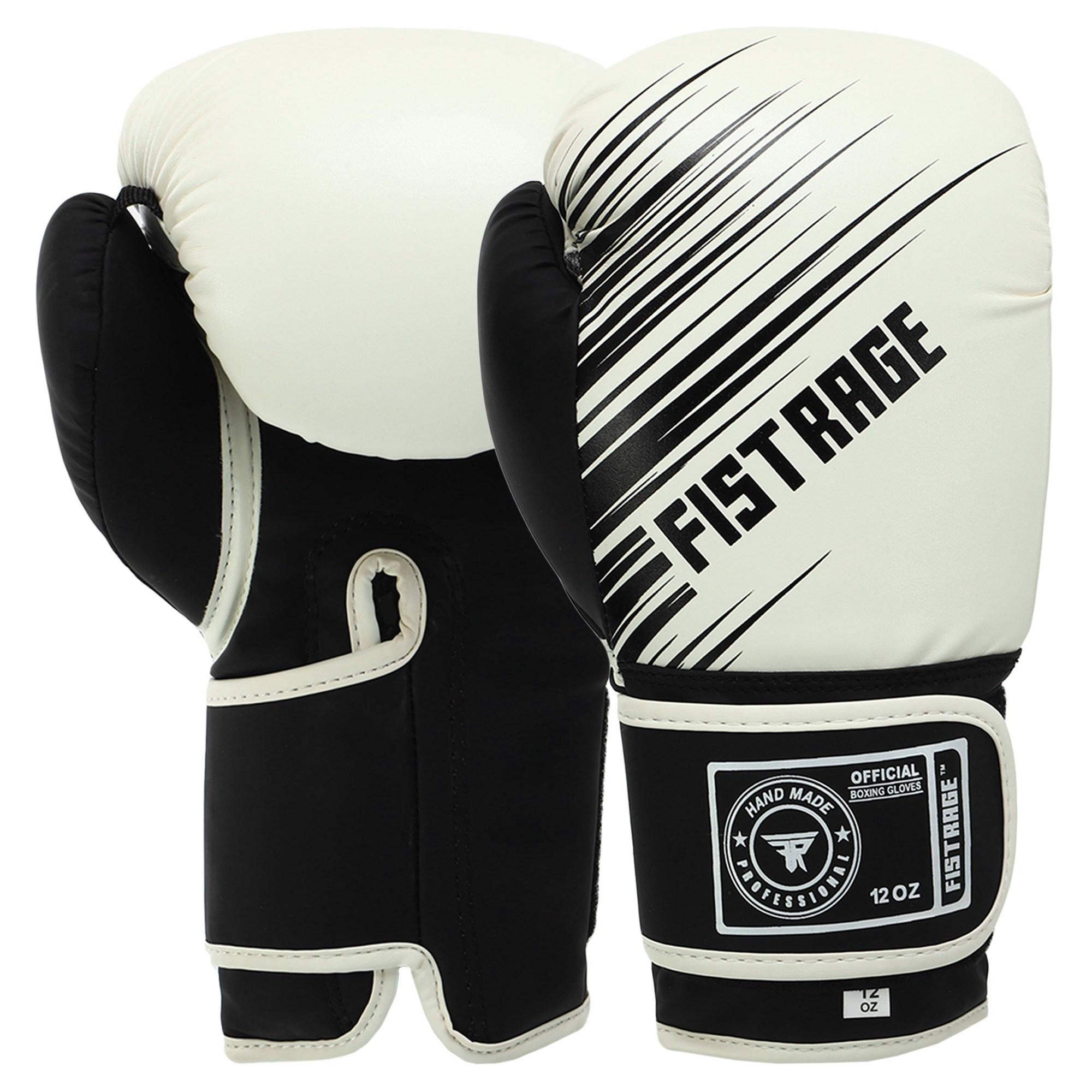 Боксерские перчатки FISTRAGE VL-9734 14 oz Черно-белый