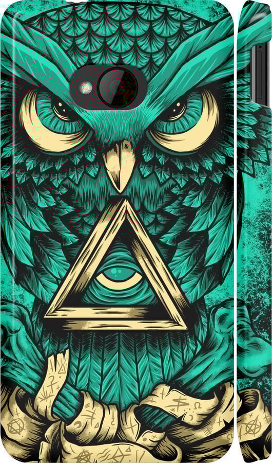 Чехол на HTC One M7 Сова Арт-тату (3971c-36-42517) Чехол на HTC One M7 Сова Арт-тату (3971c-36-42517)