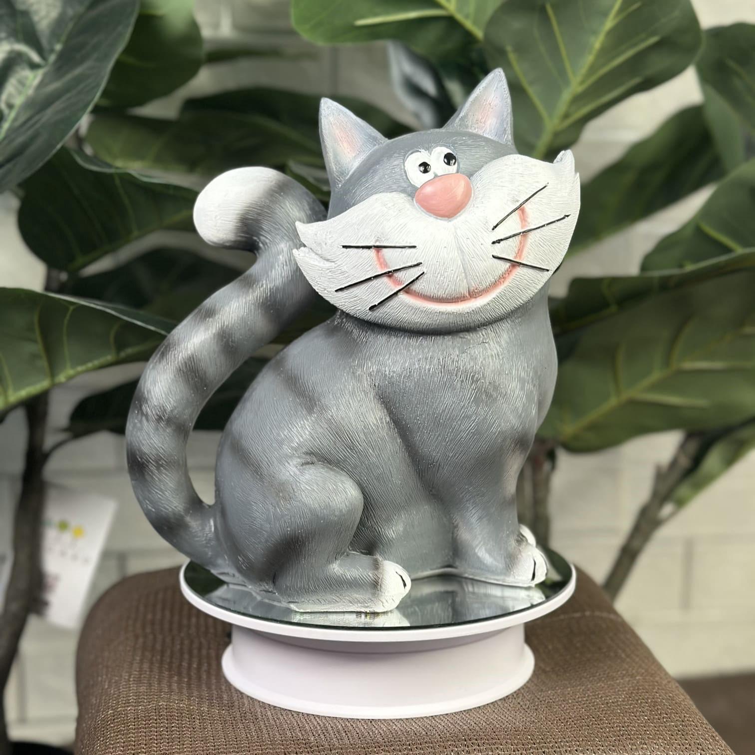 Скарбничка Котик Smile 25x20x13 см Сірий