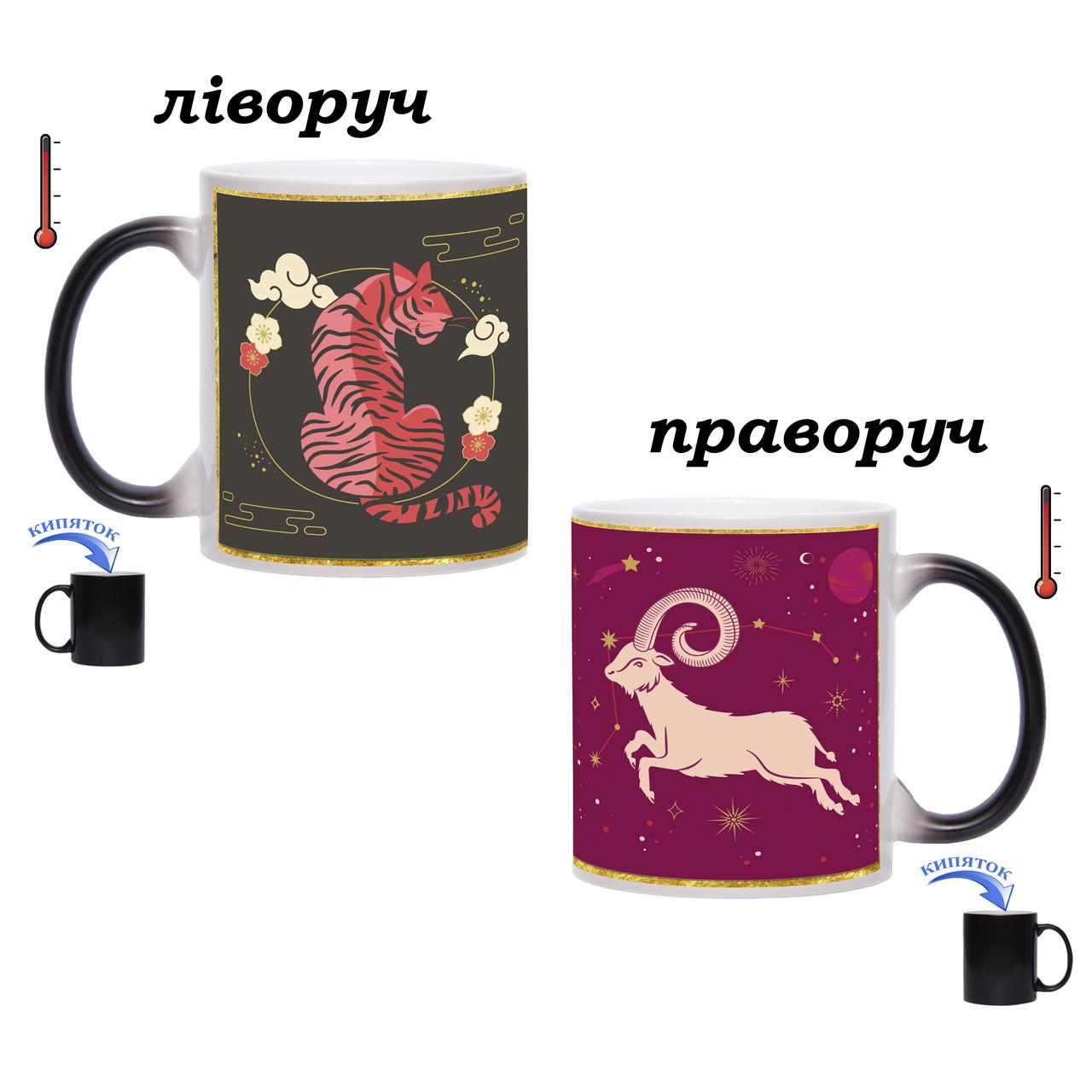 Чашка хамелеон Год Тигра и знак зодиака Овен 330 мл (eas00036) - фото 2