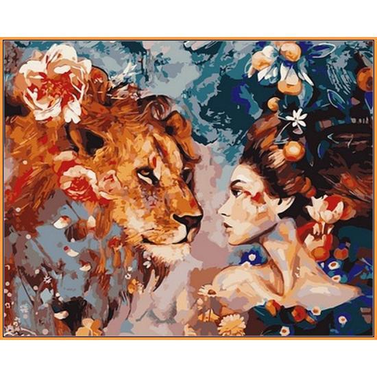 Картина по номерам Babylon Её лев 40x50 см (NB965)