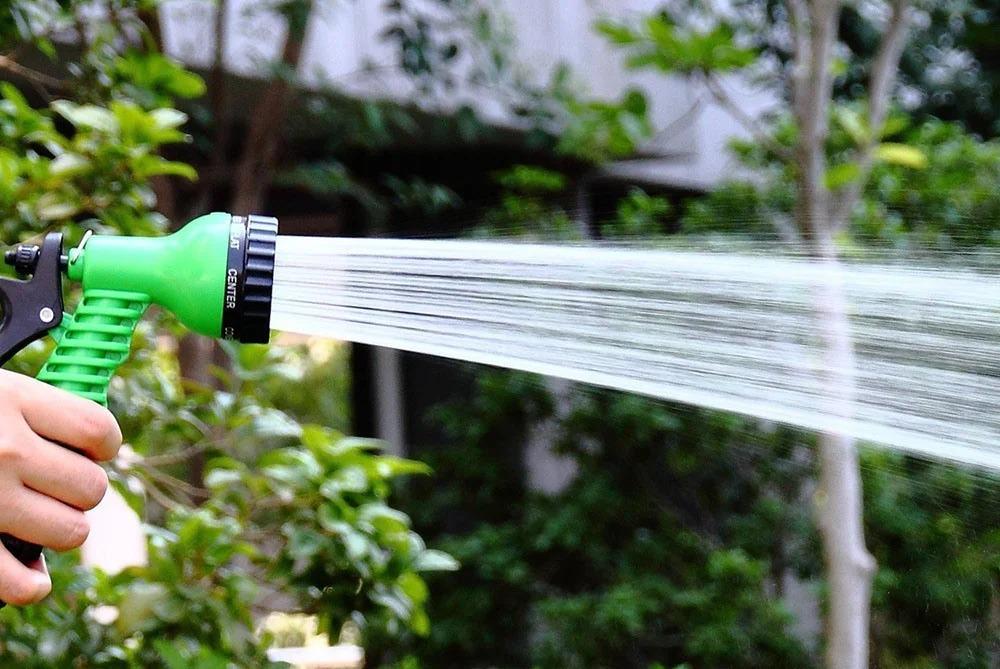 Шланг для поливу садовий Workpro Magic Hose для поливу з розпилювачем 15 м 50 FT Зелений (UKR-50T/5U) - фото 4