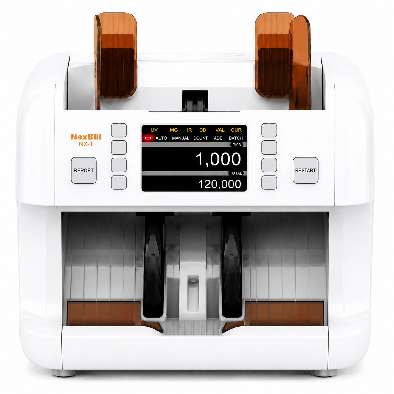 Лічильник банкнот NexBill NX-1 із сенсорним екраном та UV/IR/MG/MT