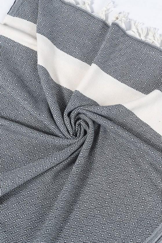 Полотенце пляжное Peshtemal Elmas 100х180 см Черное (26924029) - фото 8