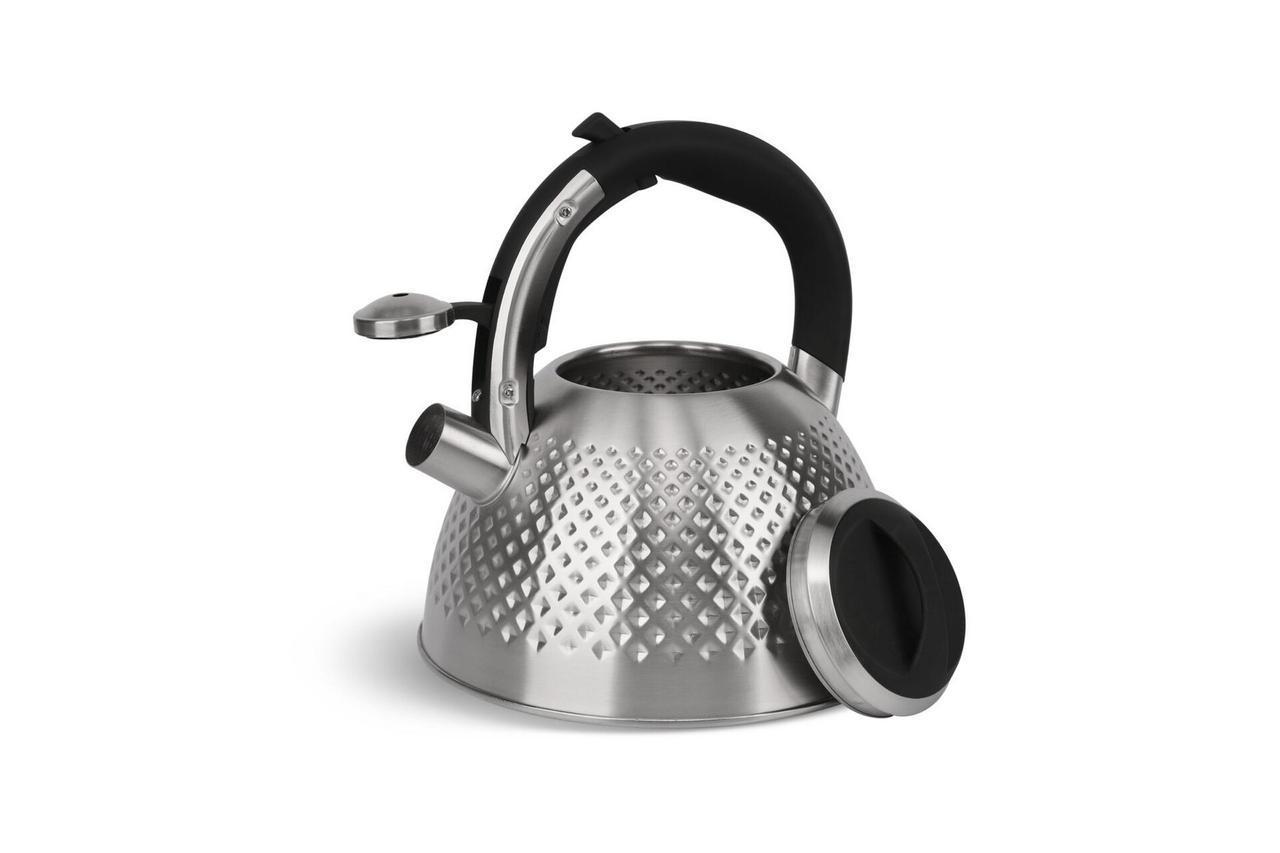 Чайник зі свистком для індукційної плити Edenberg EB-8830 з нержавіючої сталі 3 л Чорний (2530556660) - фото 5 Чайник зі свистком для індукційної плити Edenberg EB-8830 з нержавіючої сталі 3 л Чорний (2530556660) - фото 5