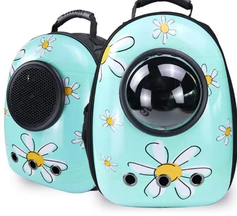 Рюкзак для переноски животных CosmoPet с иллюминатором Ромашки - фото 2 Рюкзак для переноски животных CosmoPet с иллюминатором Ромашки - фото 2