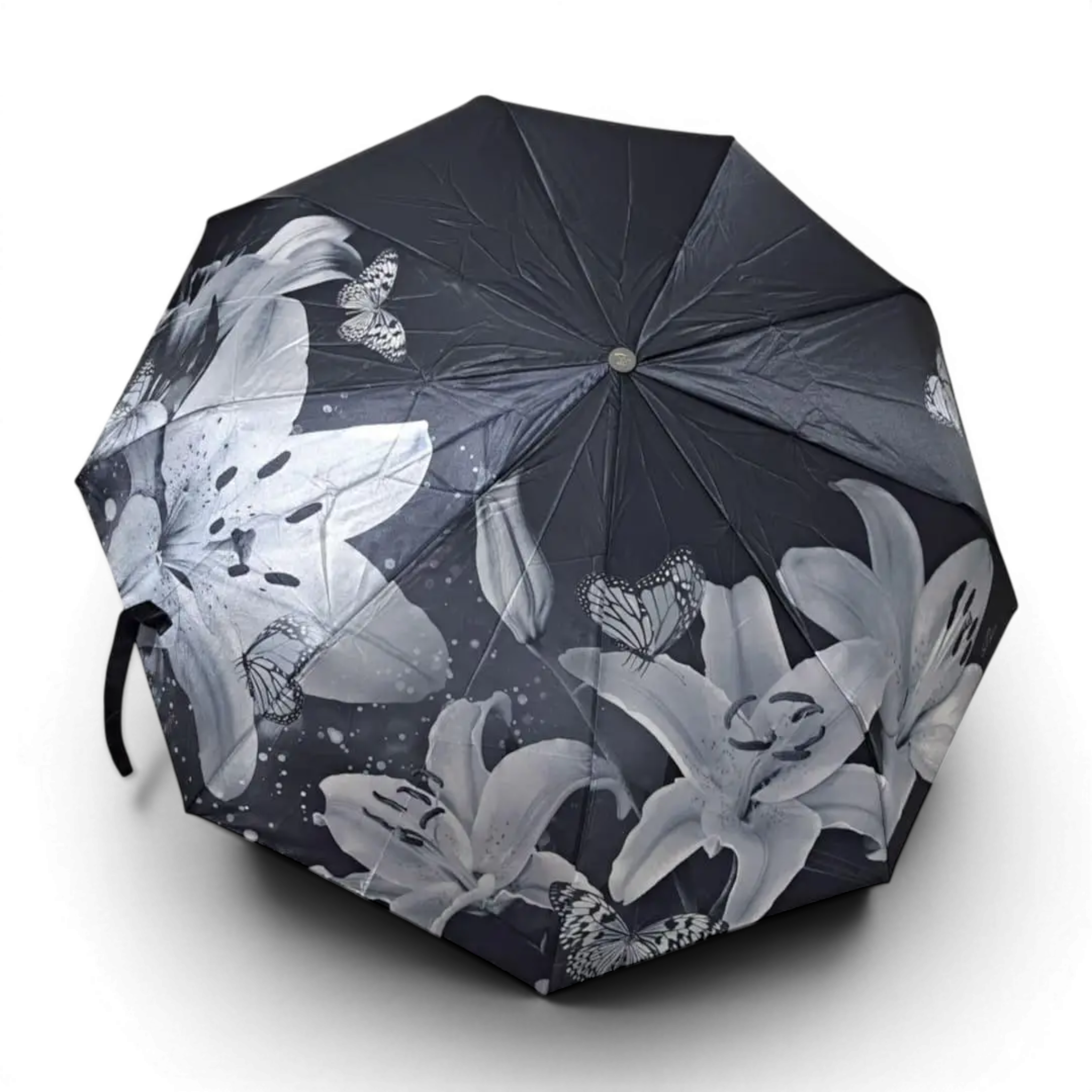 Женский зонт-полуавтомат Frei Regen Lily Fap817 Grey на 9 спиц
