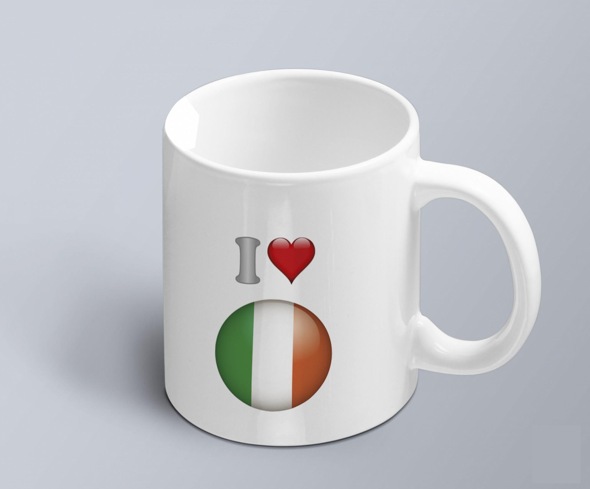 Чашка с принтом я люблю Ирландию с изображением флага (02010109034) Чашка с принтом я люблю Ирландию с изображением флага (02010109034)