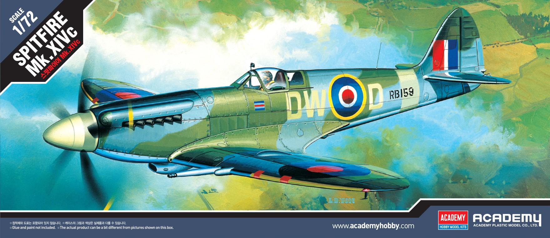 Сборная модель Academy Spitfire Mk.XIVc 1:72 (12484)