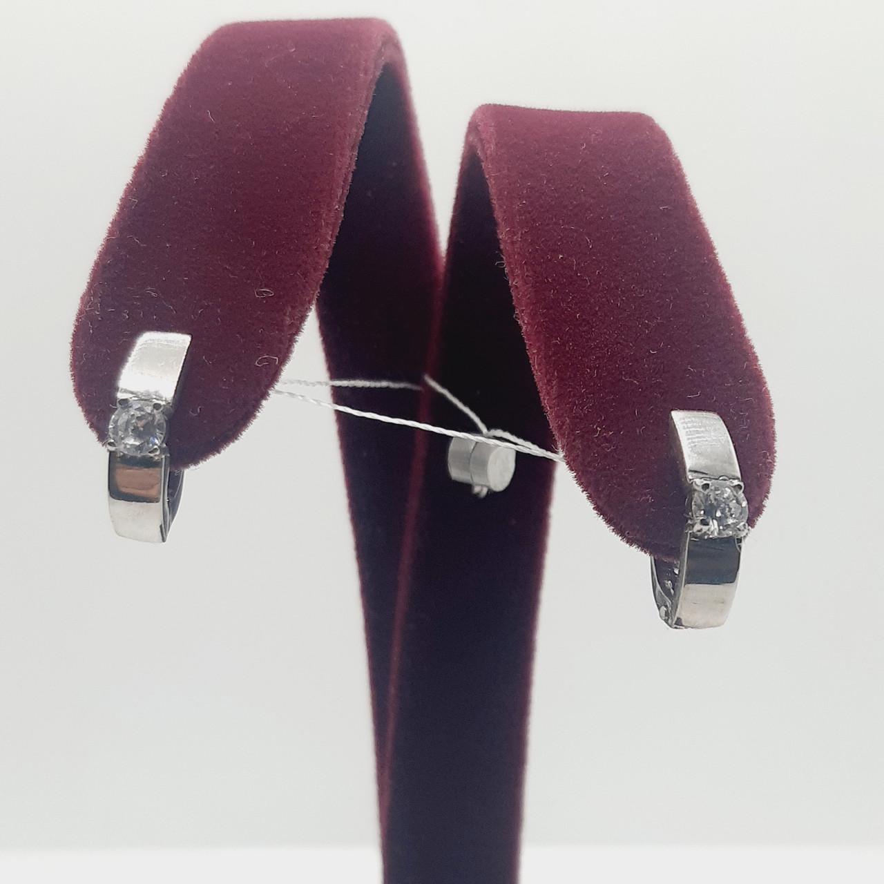 Серьги серебро родий 925° 2,24 г (813-1320р)