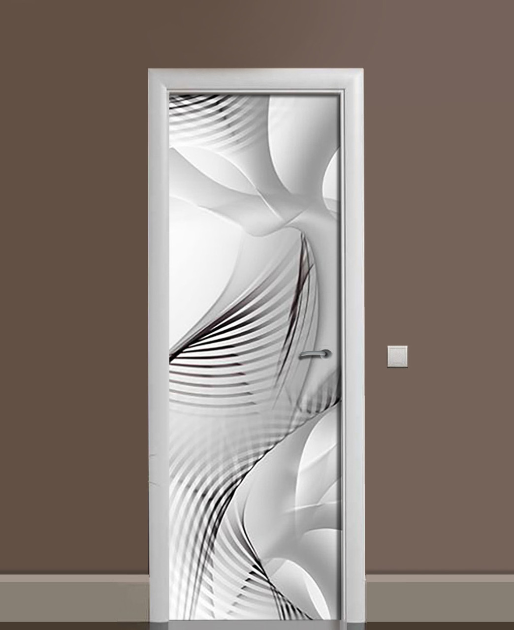 Наліпка 3D на двері Zatarga "Схвильоване спокій" вінілова 650х2000 мм