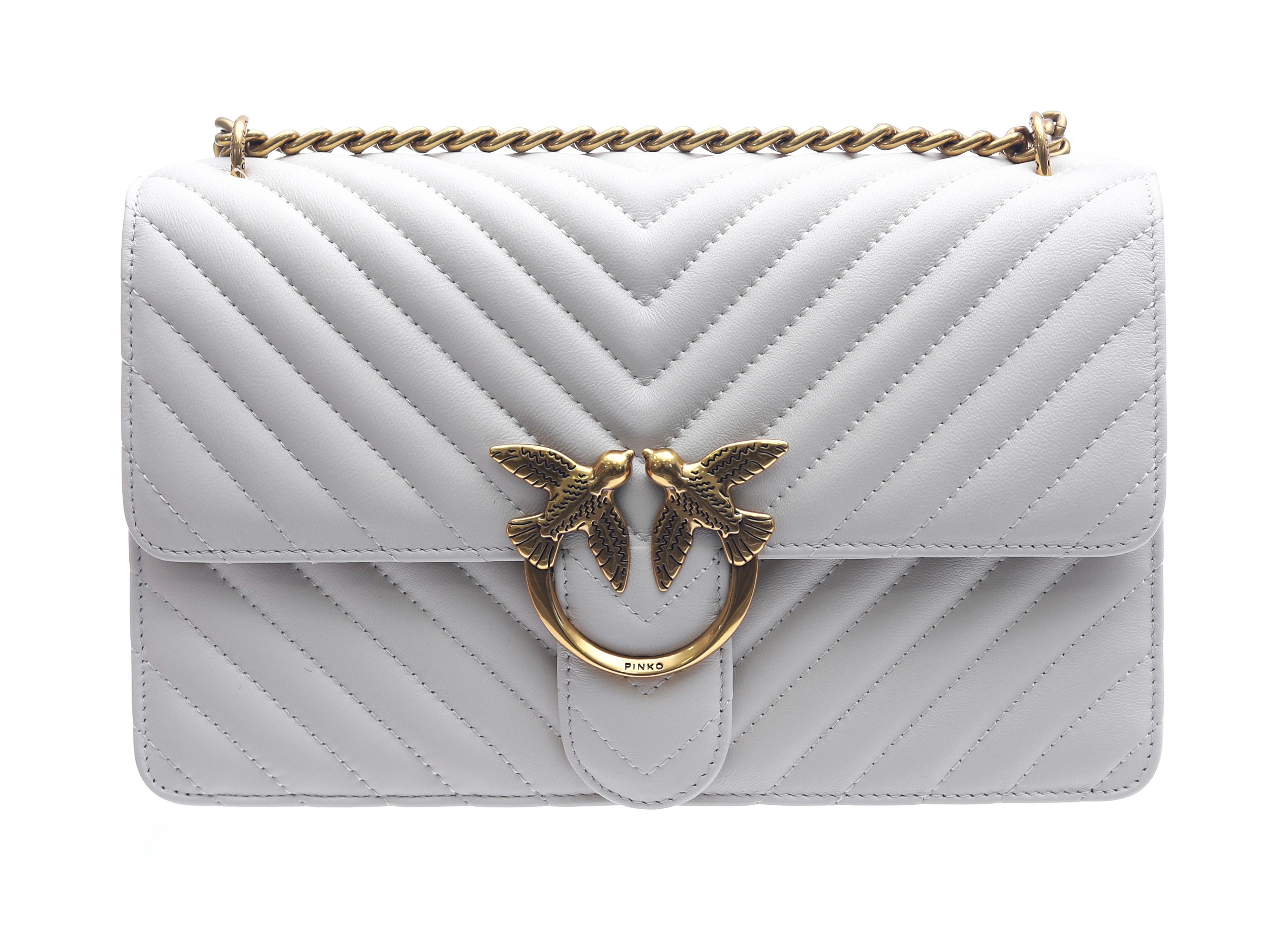 Сумка крос-боді Pinko Classic Love Bag One Chevron Білий (0033)