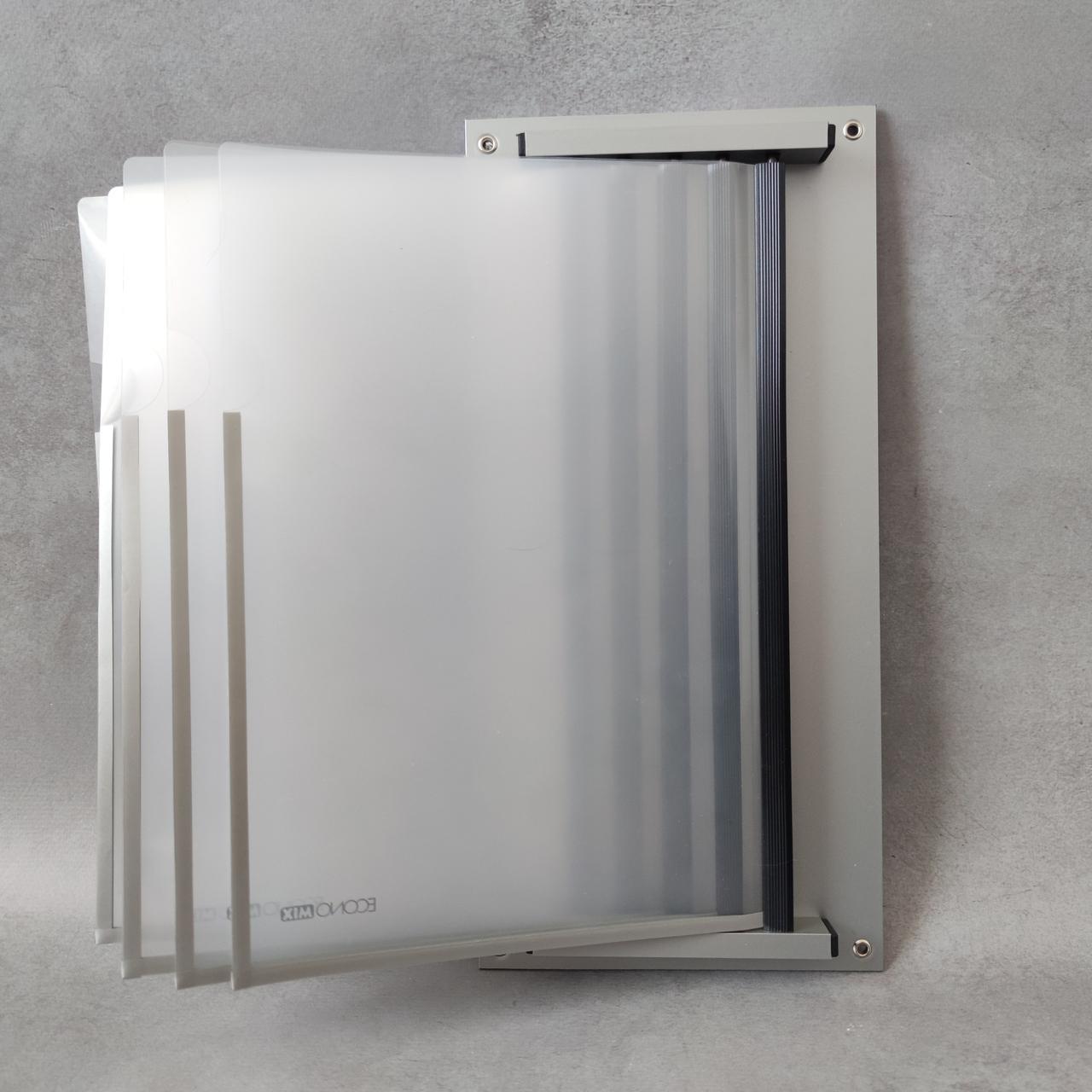 Стенд-книжки Эконом на 5 карманов без заголовка Серебристый (1812534335) - фото 6