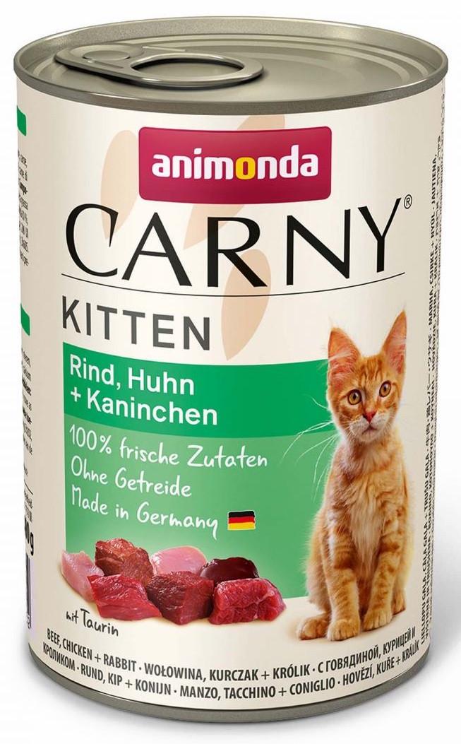 Корм влажный для котят Animonda Carny Kitten Beef/Chicken/Rabbit 400 г (1830807784)