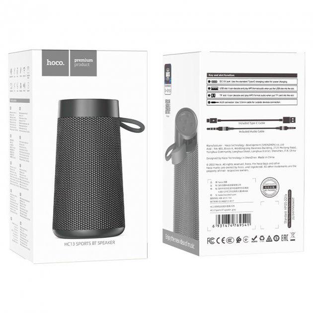 Колонка портативная Bluetooth HOCO HC13 Sports BT Speaker Gray (61683) - фото 3