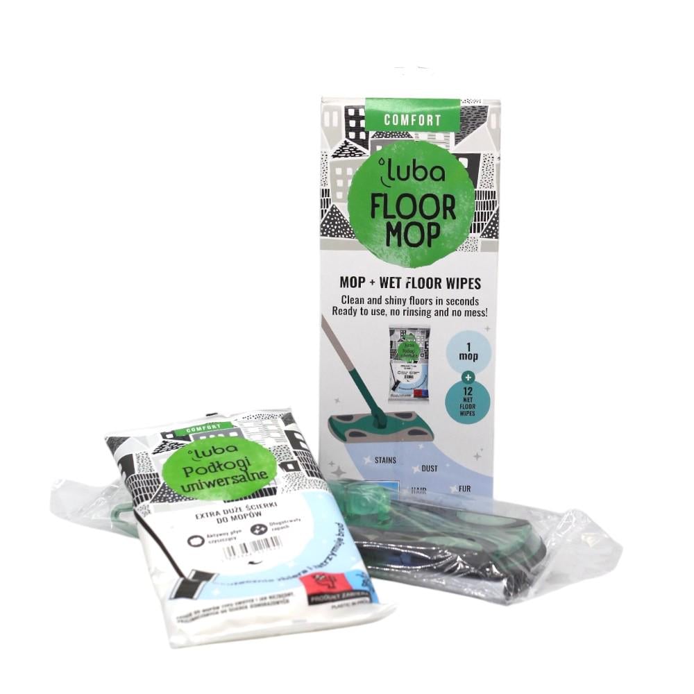 Набор швабра/влажные напольные салфетки Luba Comfort 12 шт. (НФ-00008336) Набор швабра/влажные напольные салфетки Luba Comfort 12 шт. (НФ-00008336)