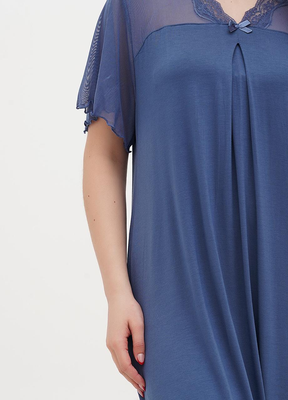 Ночная рубашка женская Cotpark 4XL Синий (13581-03-4XL) - фото 4