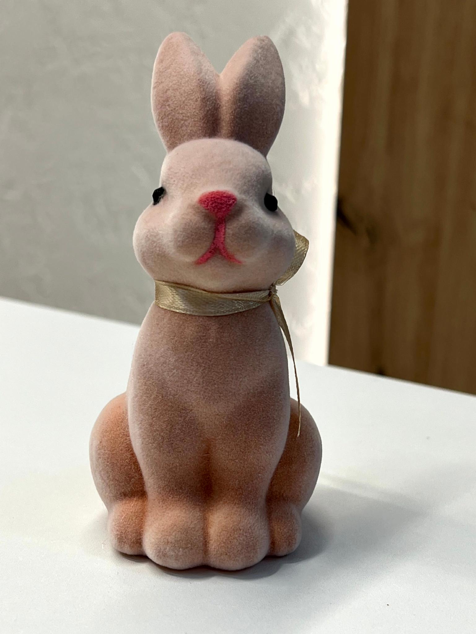 Фігурка декоративна Кролик 7,5х14 см Рожевий (102681900)