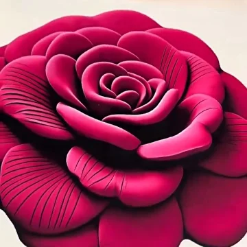 Килимок декоративний в спальню або зал Рожевий (Y02288-2) - фото 4