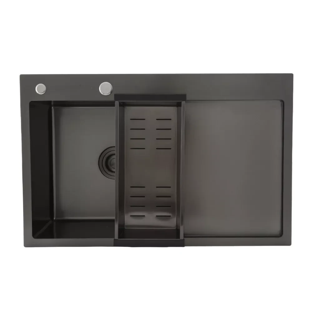 Кухонная мойка Gappo GS7850-6L встроенная 780x500 мм поверхность PVD чаша левая