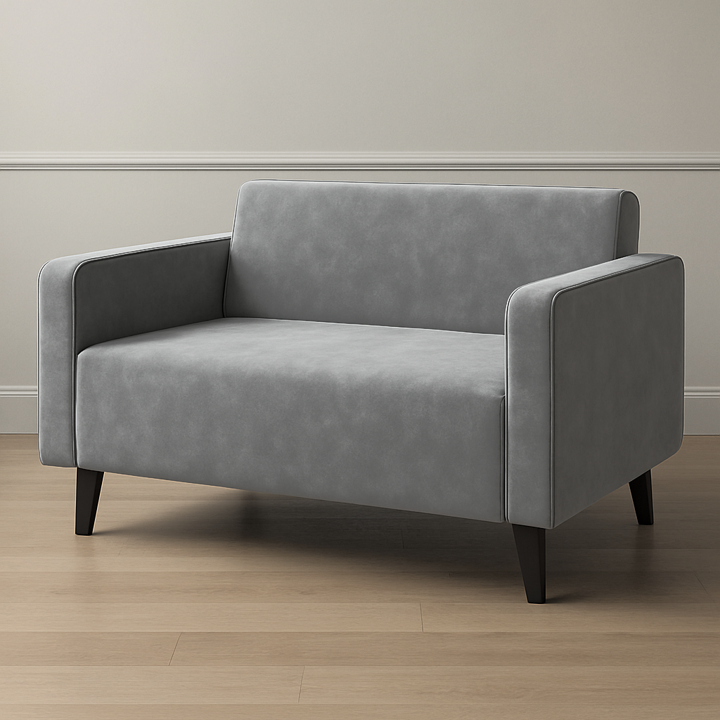 Диван офісний Tobi Sho Тайм з підлокітниками велюр Крокус 1460х680х770 мм Сірий (Сірий/90)