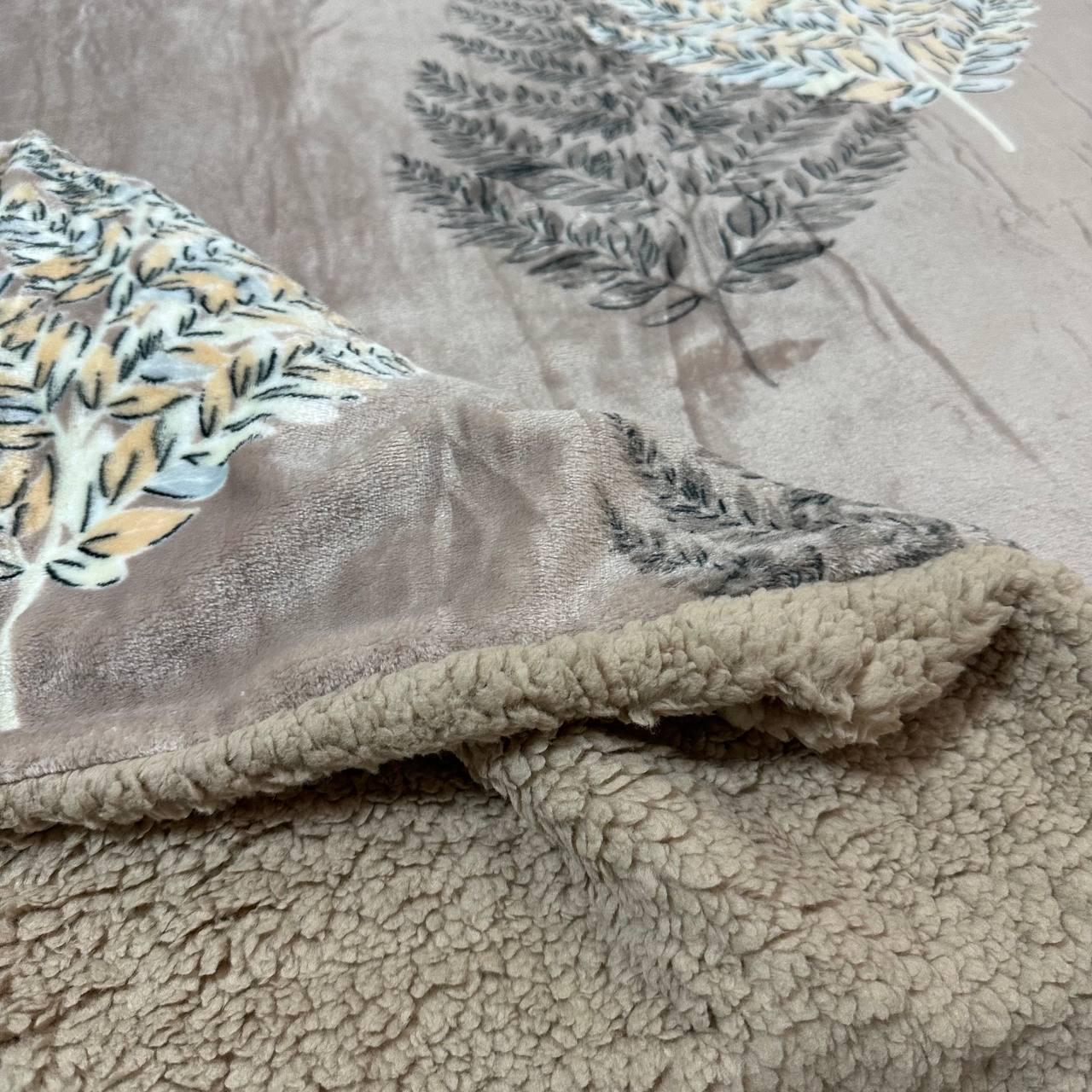 Плед-покрывало двухсторонняя 200х220 см Кофейный (30231081) - фото 2