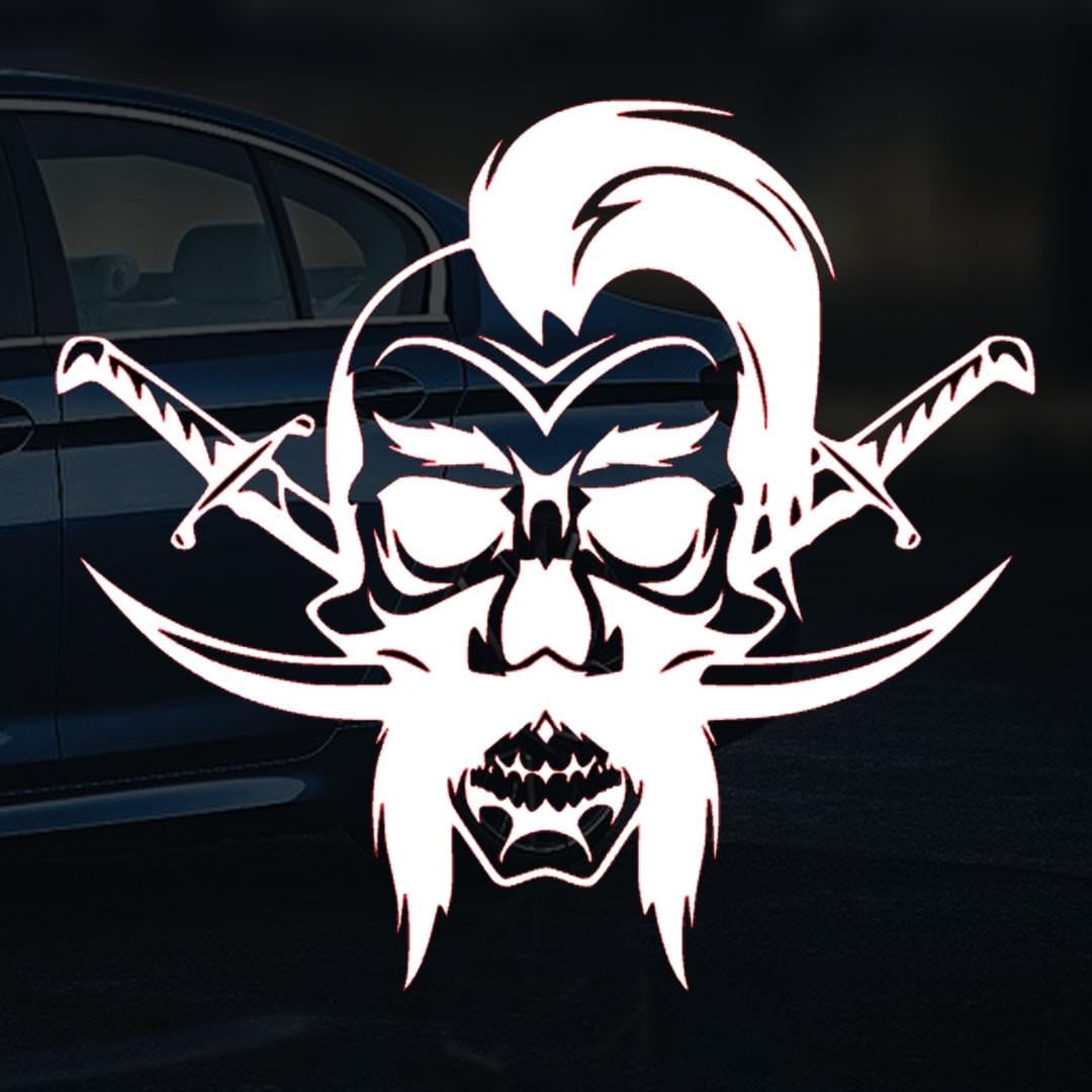 Наклейка в автомобіль Козак та монтажна плівка 24х22 см (2066418489)