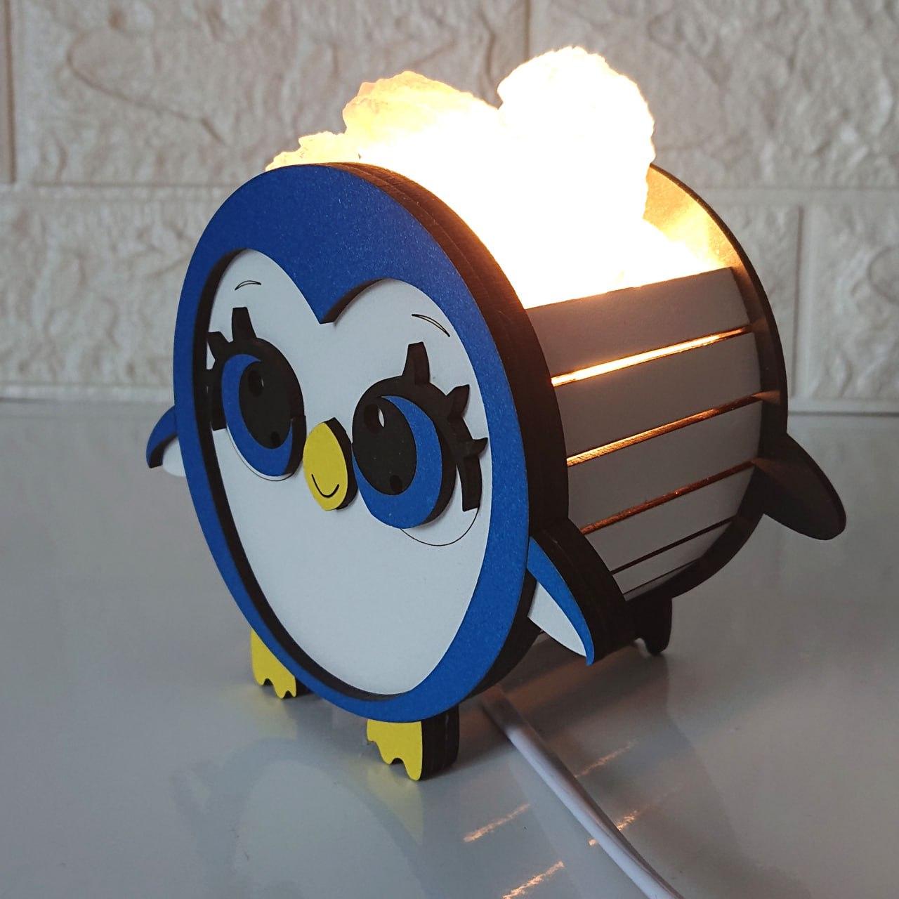 Світильник-нічник Пінгвін з регульованою яскравістю з солі 1 кг (К03007-3) - фото 5 Світильник-нічник Пінгвін з регульованою яскравістю з солі 1 кг (К03007-3) - фото 5