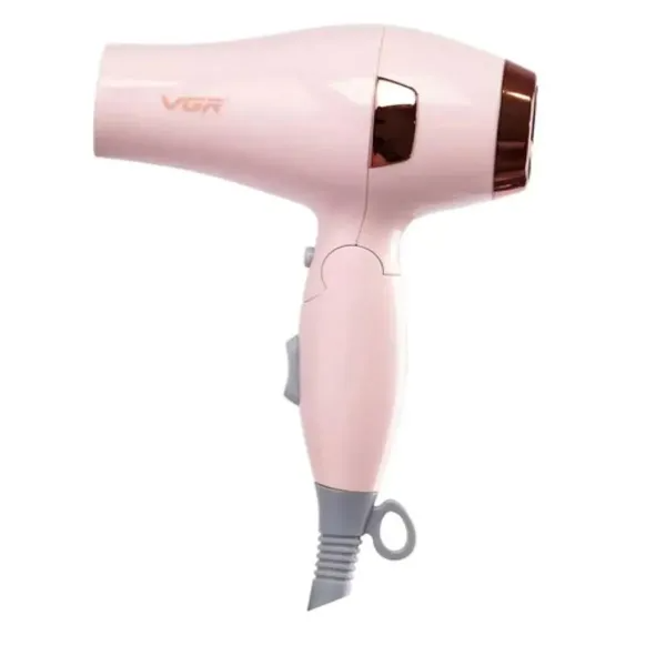 Фен для волосся дорожній VGR V-432 з концентратором Рожевий (29871234)