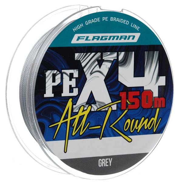 Шнур Flagman All-Round PE X-4 150 м 0,10 мм Grey (X4A-010) - фото 1