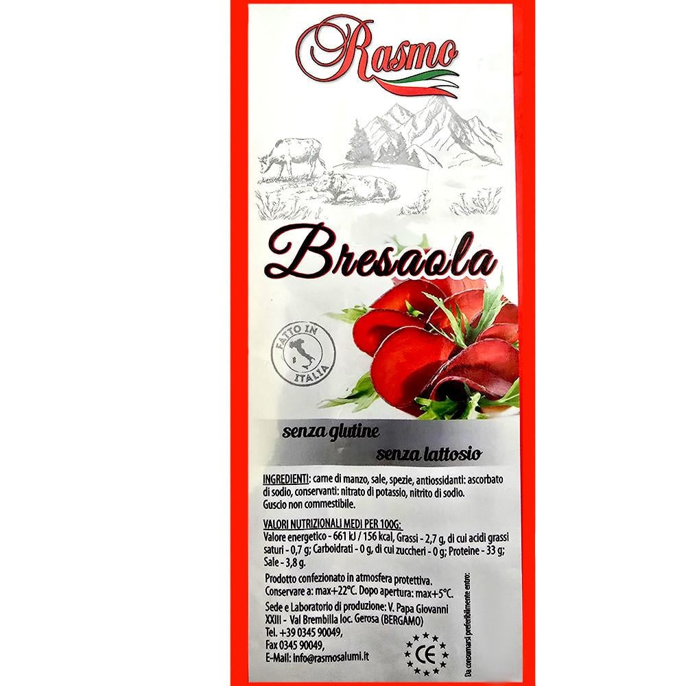 Ковбаса сировяленна з яловичини Bresaola Rasmo 270 г (2422782194) - фото 3 Ковбаса сировяленна з яловичини Bresaola Rasmo 270 г (2422782194) - фото 3