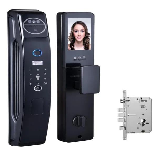 Замок з камерою та відбитком пальця TUYA SMART підключення до телефону Чорний (90003) Замок з камерою та відбитком пальця TUYA SMART підключення до телефону Чорний (90003)