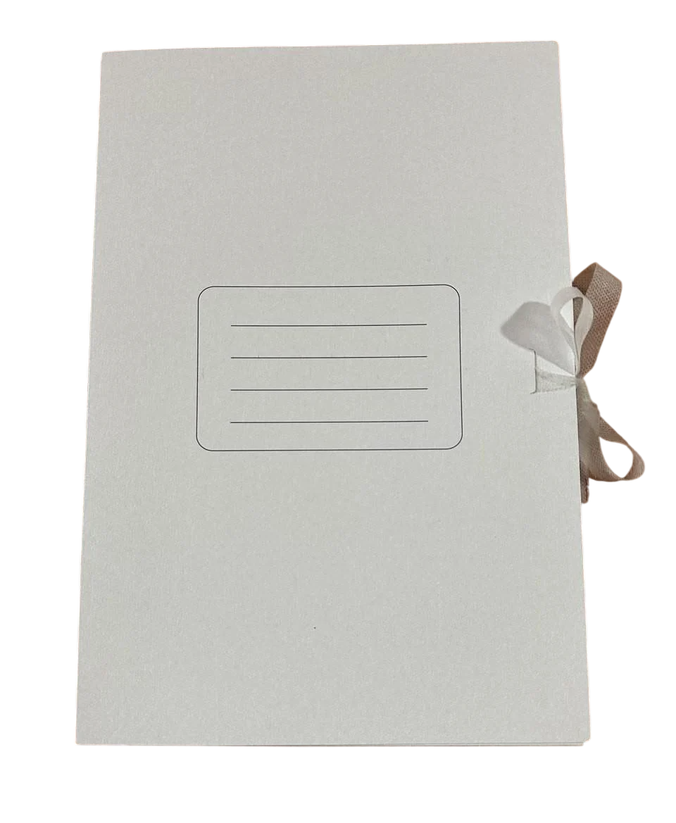 Папка картонная с завязками А4+ 32х22х2 см Белый