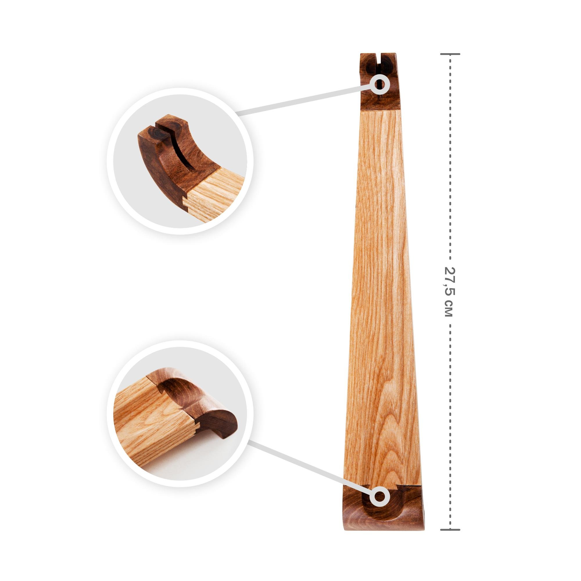 Деревянная подставка для ножа PORSHEN из ясеня и ореха 27,5 см (PN 001) - фото 3