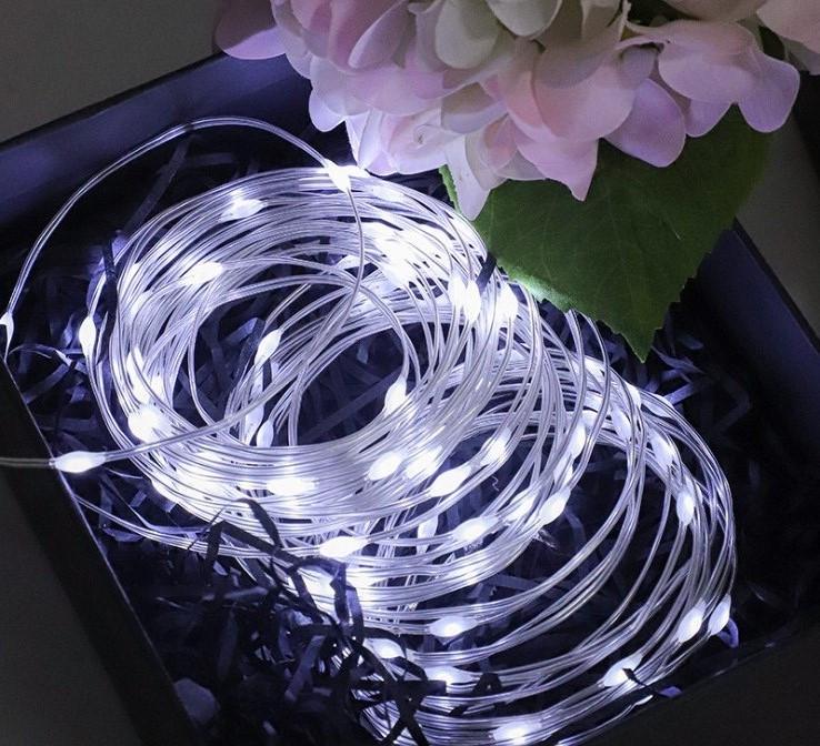 Гирлянда диод NikoLa 50 м 500 Led прозрачный силиконовый провод для дома/улицы 220 V Белый