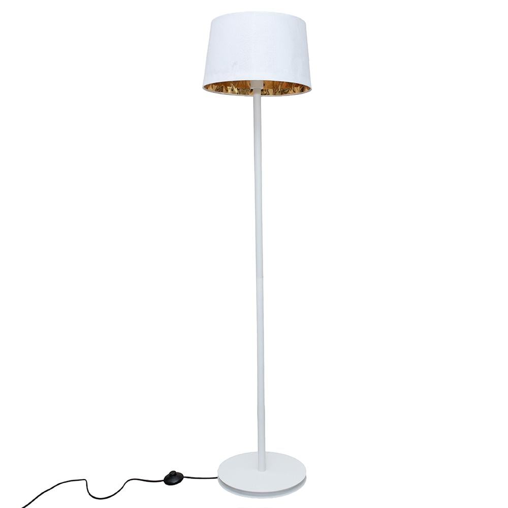 Торшер MSK ELECTRIC Palermo NL 3621 WH/WH с белым плафоном из ткани под лампу Е27 Белый - фото 1