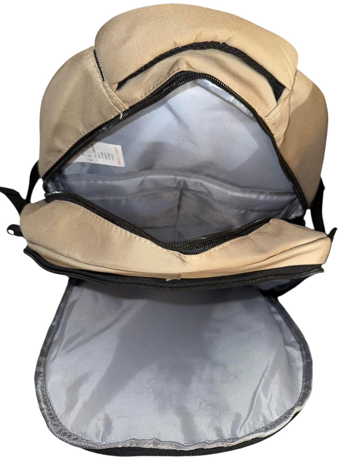 Рюкзак шкільний з трьома відділеннями Бежевий (6239B) - фото 6 Рюкзак шкільний з трьома відділеннями Бежевий (6239B) - фото 6