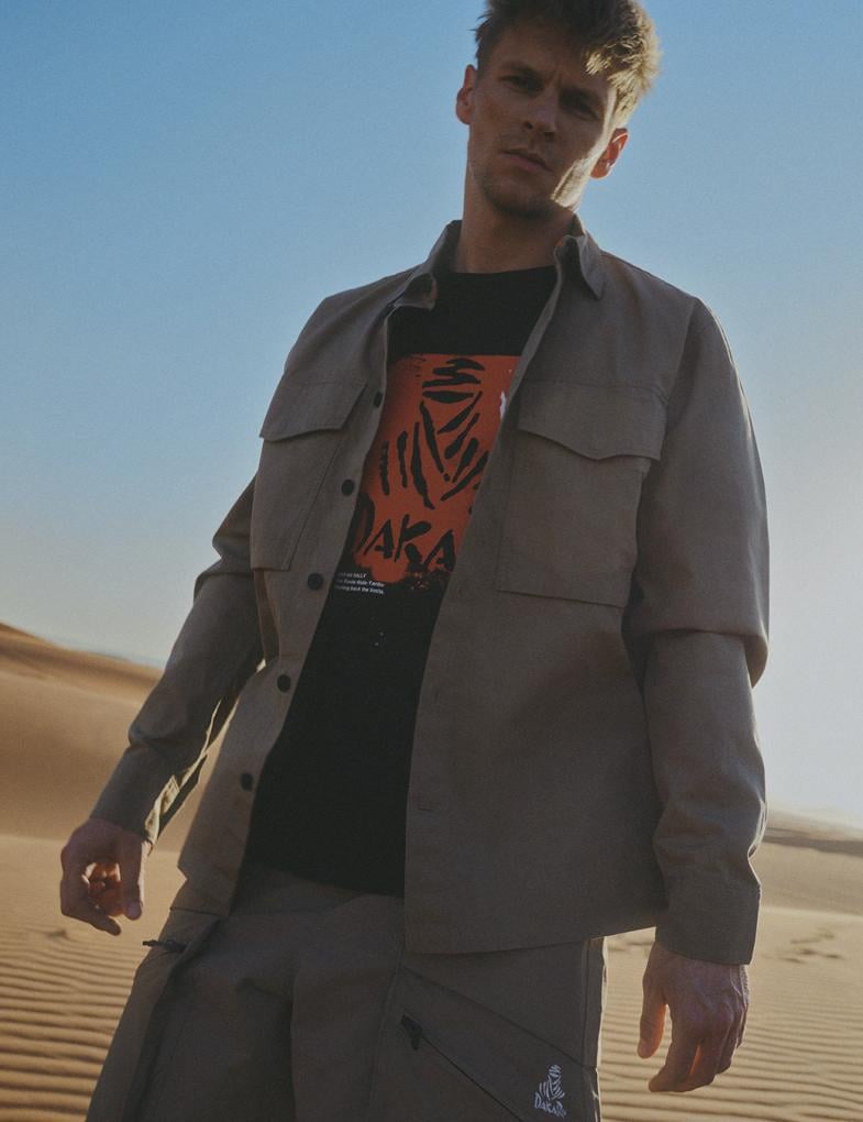 Рубашка мужская Diverse DKR BLOMST M Светлый хаки (5905384066312)