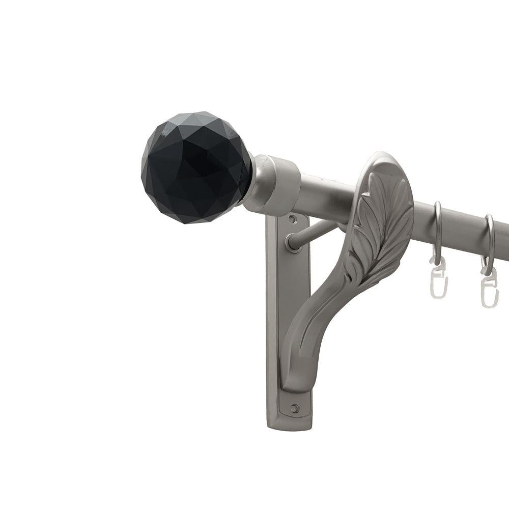 Карниз Orvit Люміера Неро металевий однорядний ретро гладка труба кільце металеве 25 мм 200 см Сатин (00-00021824)