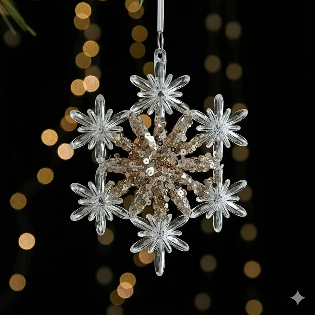 Игрушка на елку Снежинка 11х11 см Прозрачный (2785590578) Игрушка на елку Снежинка 11х11 см Прозрачный (2785590578)