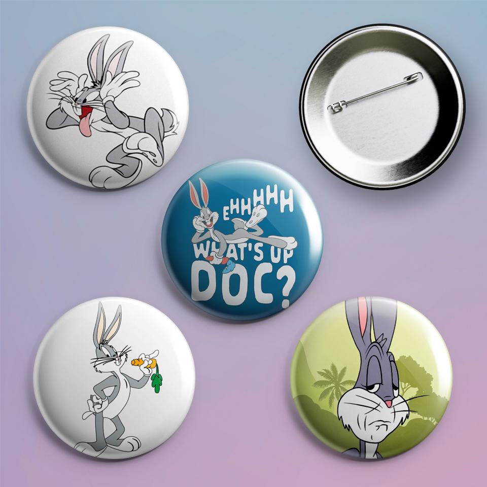 Значки на рюкзак с принтом Bugs Bunny 4 шт.