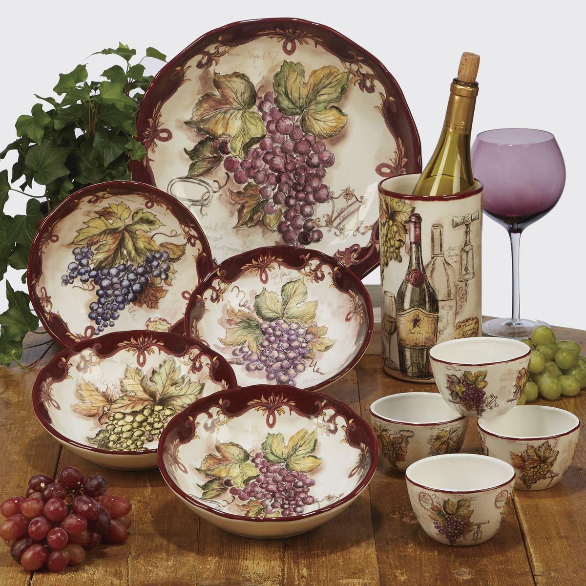 Набор суповых тарелок Certified International Секреты виноделов 4 шт. (23739-set) - фото 3