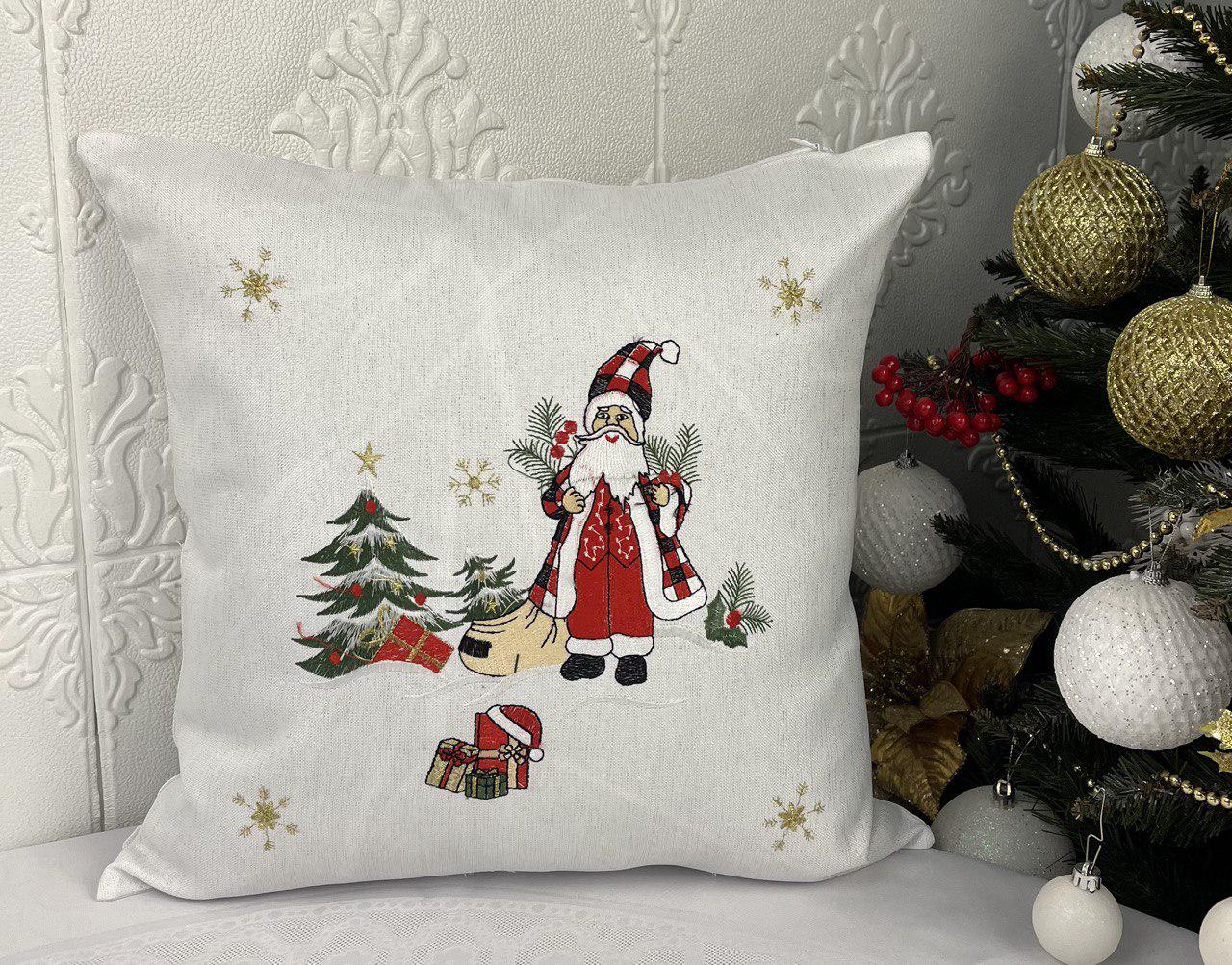 Наволочка новогодняя Santa Claus 40x40 см White (CN28802) Наволочка новогодняя Santa Claus 40x40 см White (CN28802)