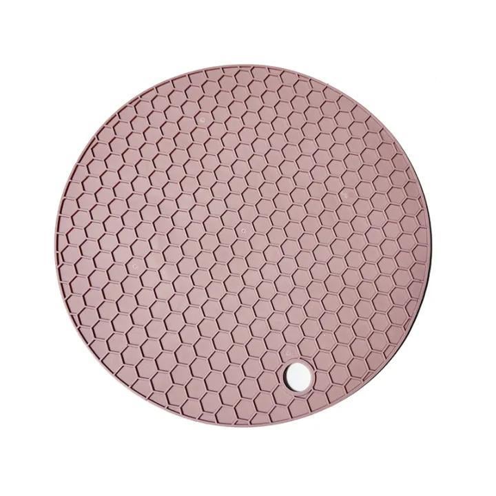 Килимок-підставка під гаряче та холодне круглий бджолині соти 17 см Коричневий (2394247428)