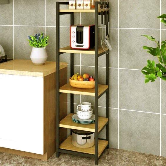 Стеллаж кухонный из дерева Мидлен 540 Венге/Карри (СТА-5401531203)