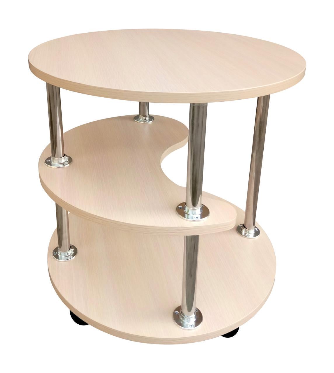 Стол журнальный МАКСИ-МЕбель Силуэт Дуб молочный (10001)