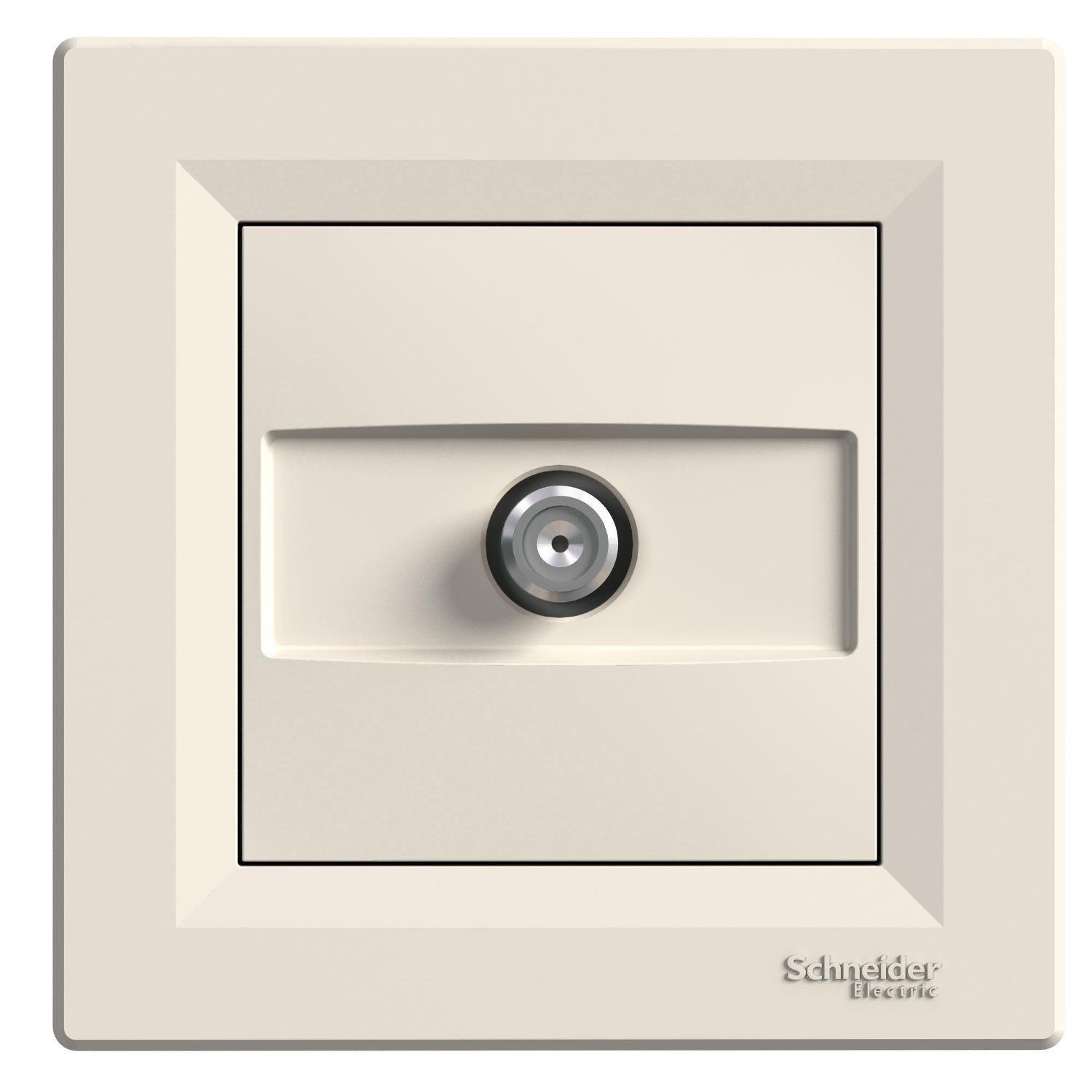 Pозетка Schneider Electric Asfora SAT проходная 4 dB Кремовый (EPH3700223)
