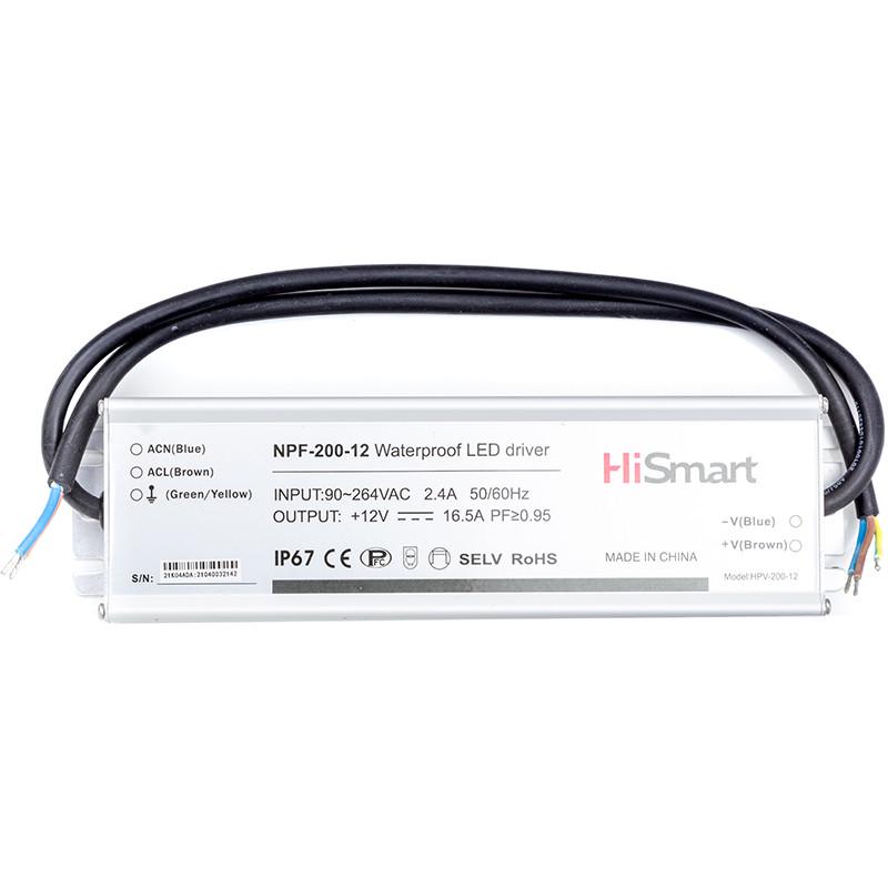 Блок живлення HiSmart 12V 16,5A 200W PFC IP67