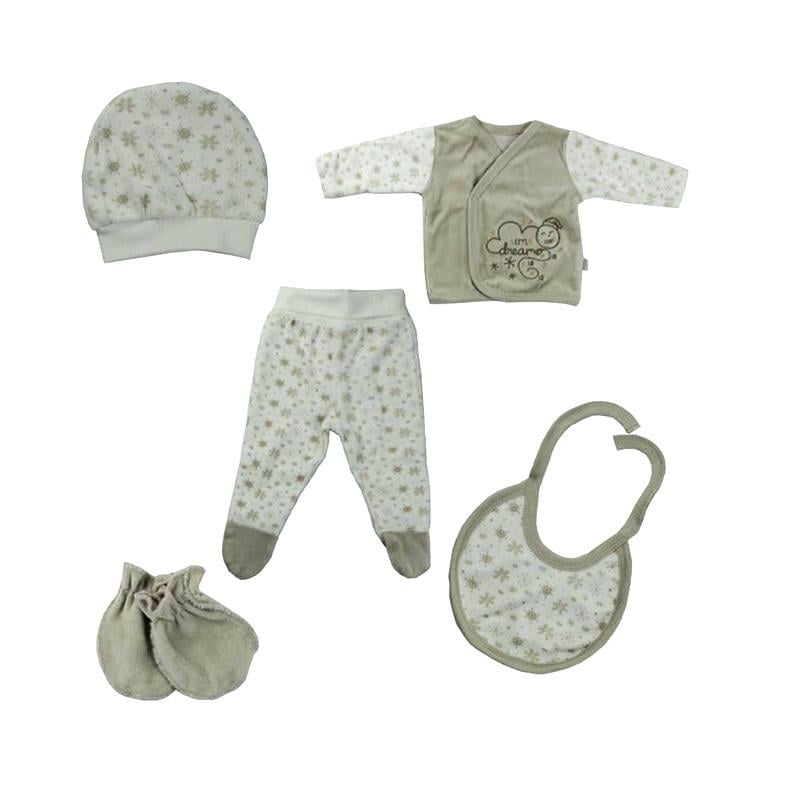 Комплект Bebetto Z 607 5 единиц 56 см-62 см Бежевый/Молочный