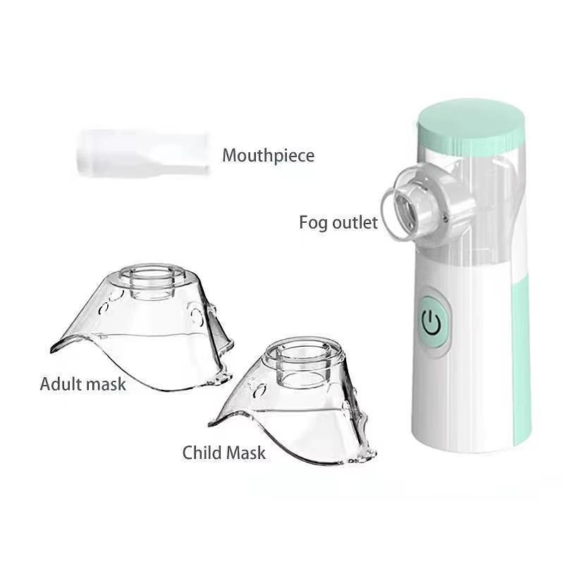 Небулайзер MESH портитивний c 3 насадками и USB Белый с зеленым - фото 8